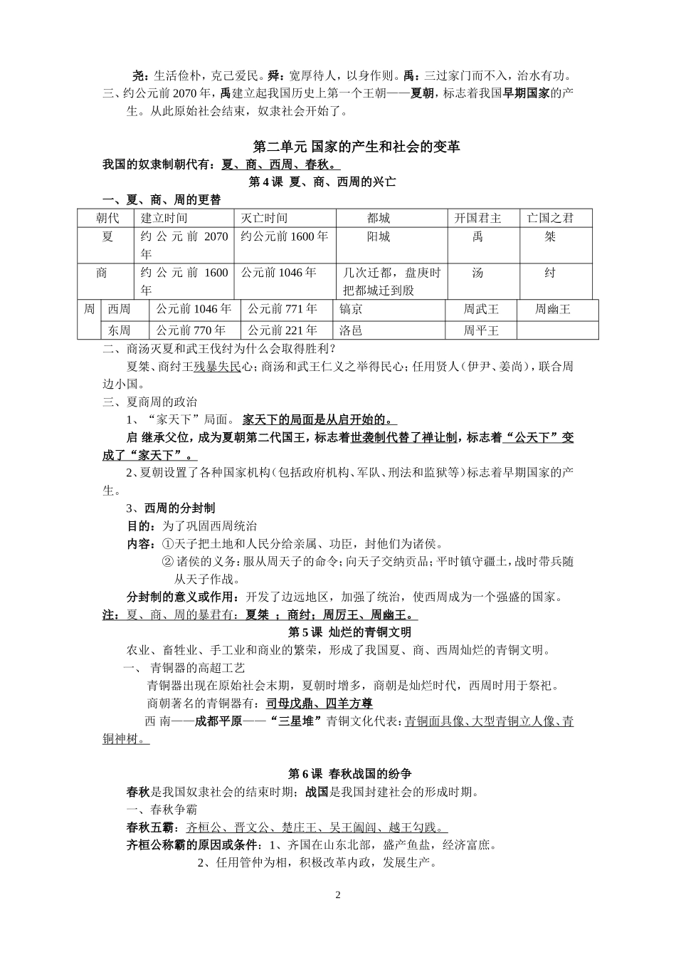 七年级历史上册复习资料_(经典)_第2页