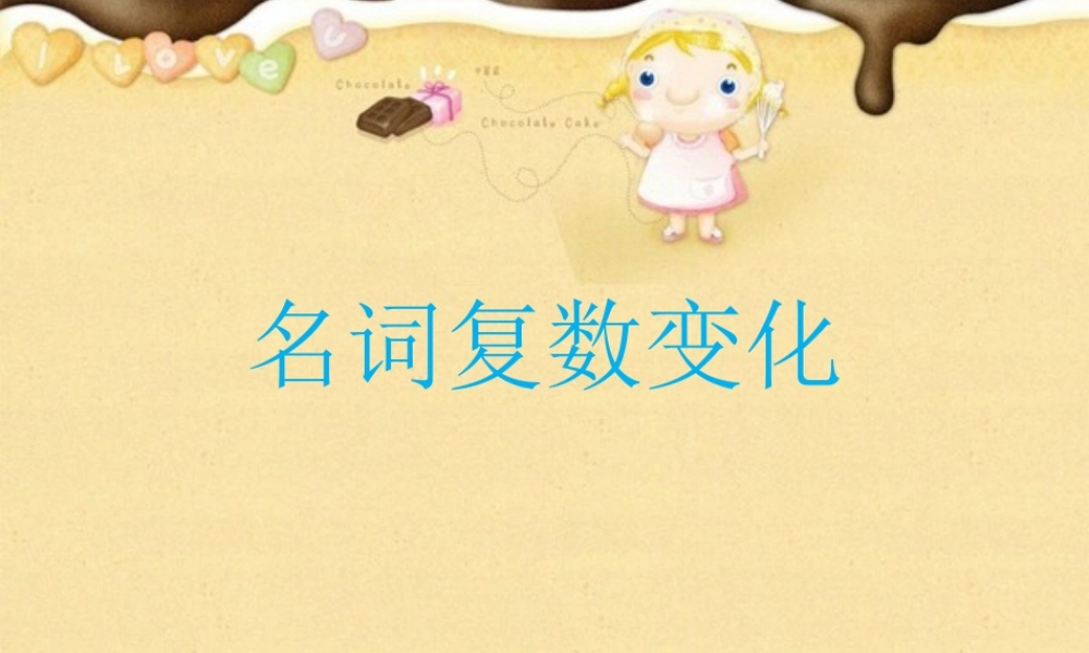 名词复数变化
