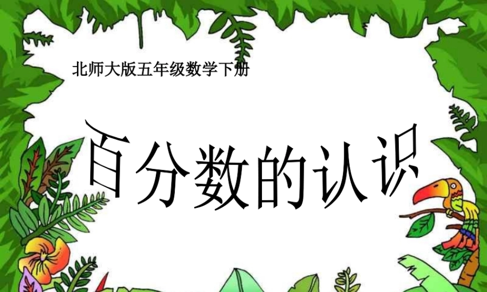 《百分数的认识》