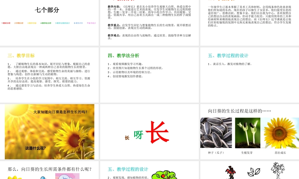 小学美术《长呀长》说课课件