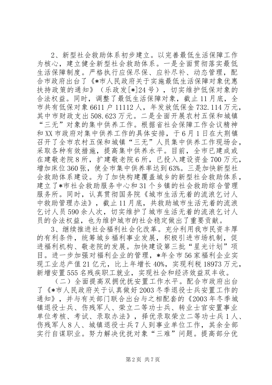 民政局年工作总结与年工作计划_第2页