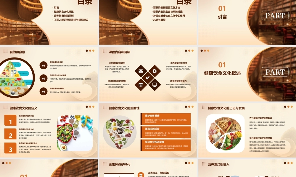 健康饮食文化之营养均衡搭配护理课件