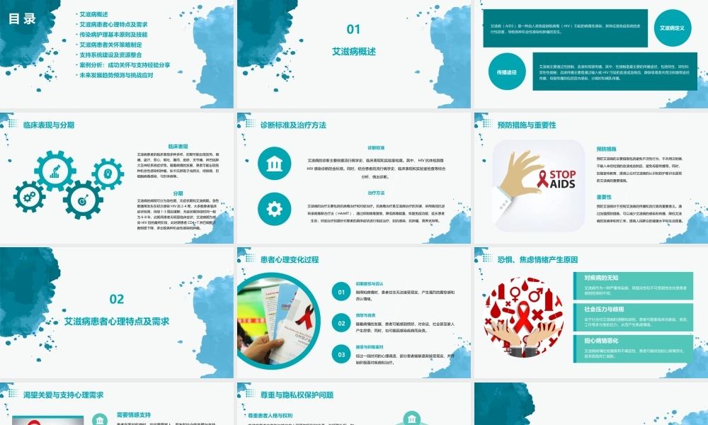 传染病护理之艾滋病患者的关怀与支持课件