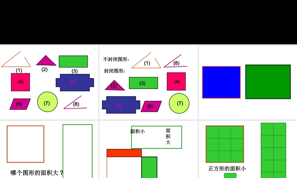 小学三年级数学《什么是面积》课件