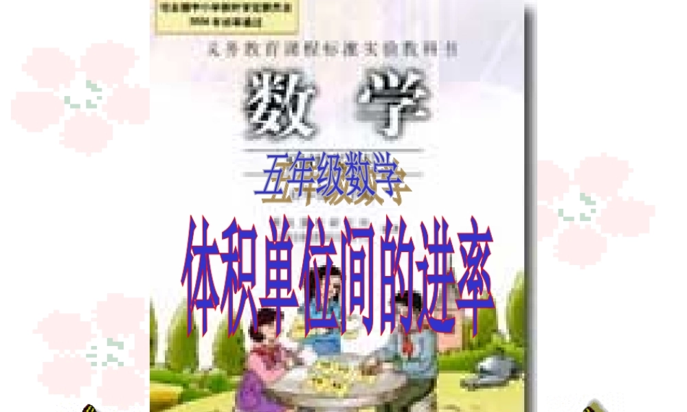 人教版体积单位间的进率