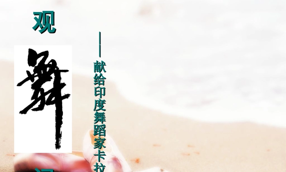 观舞记教学课件