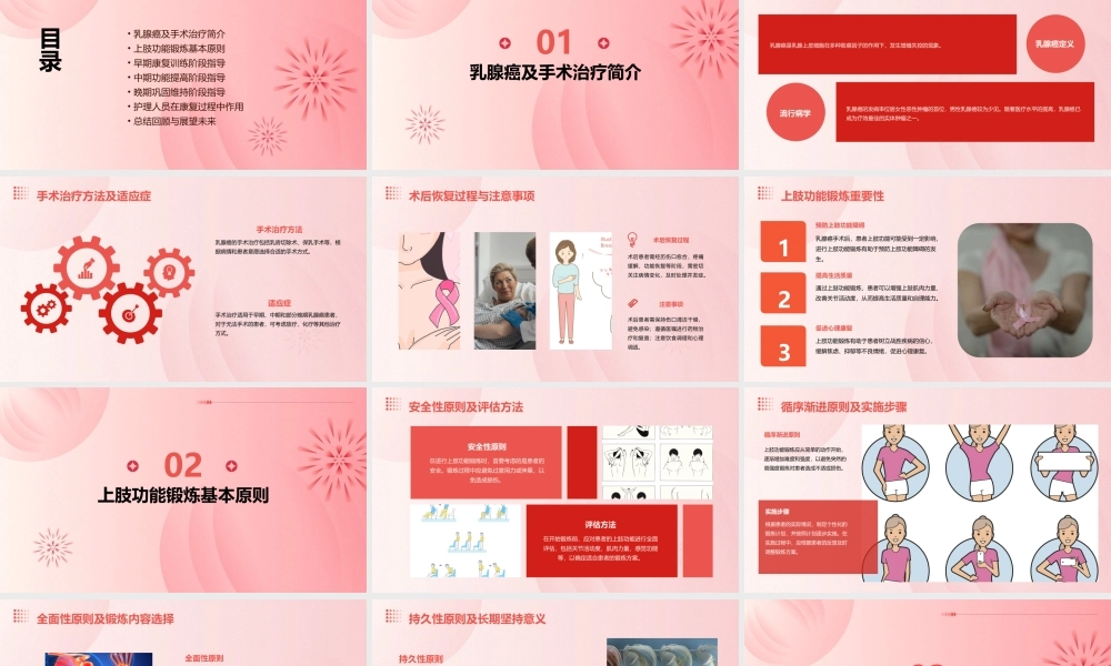 乳腺癌术后上肢功能锻炼的护理指导课件