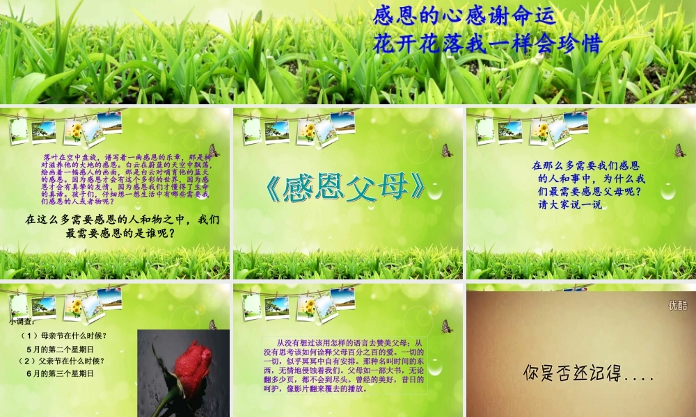 感恩_班会课幻灯片