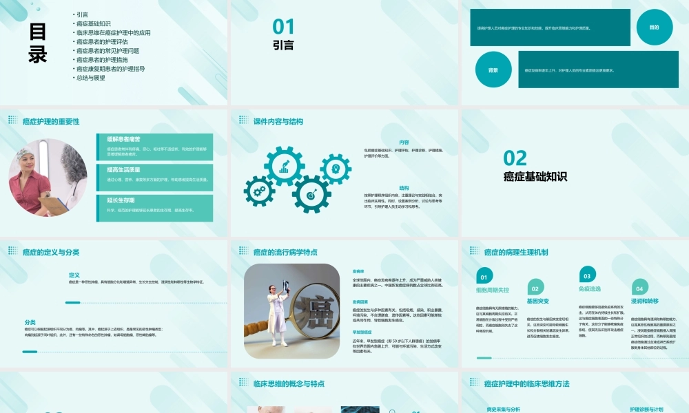 临床思维教学癌症护理课件