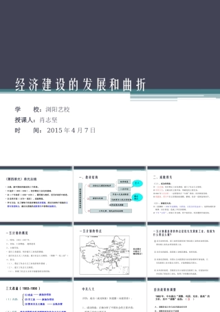 经济建设的发展和曲折