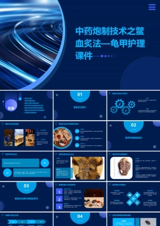 中药炮制技术之鳖血炙法—龟甲护理课件