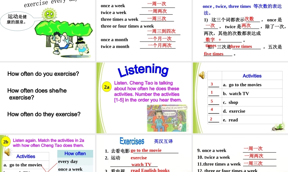 新目标八年级unit2SectionA1