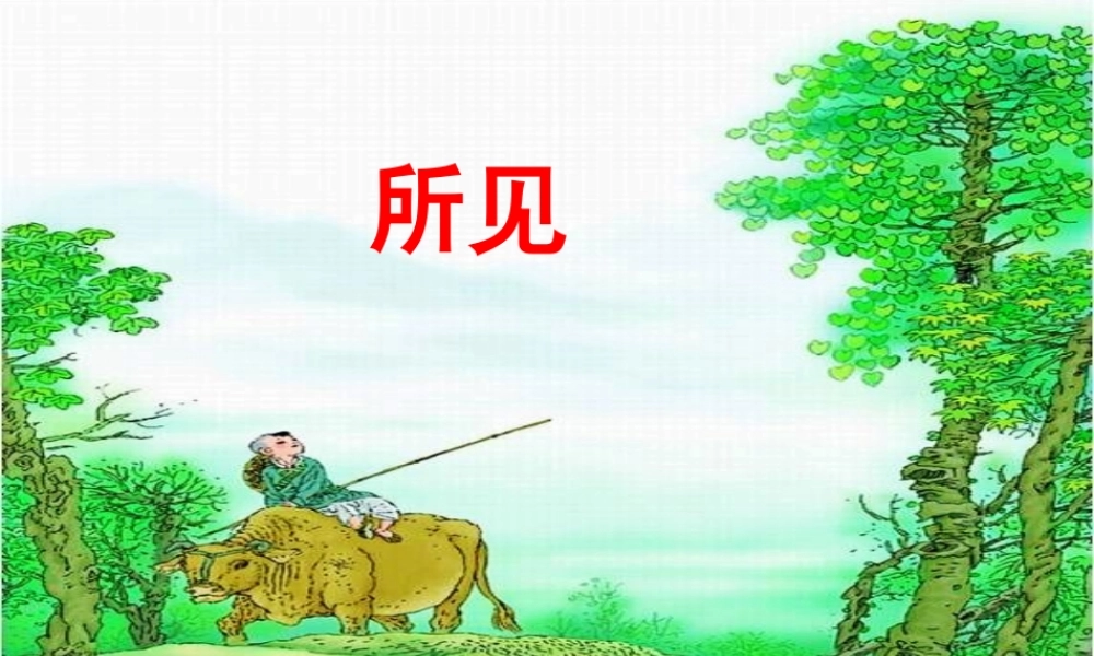 《所见》课件