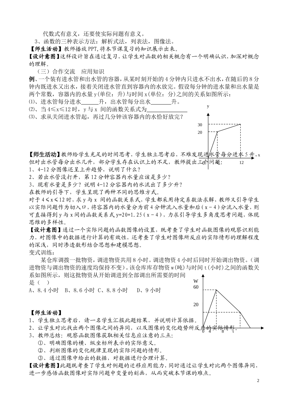 函数及其图像复习课说课稿_第2页