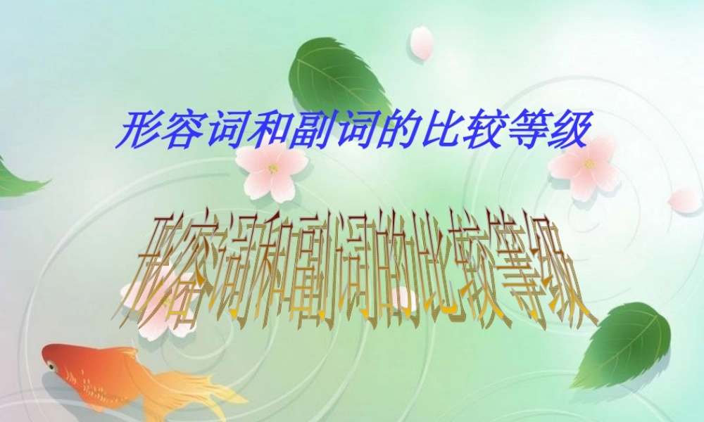 比较等级PowerPoint演示文稿