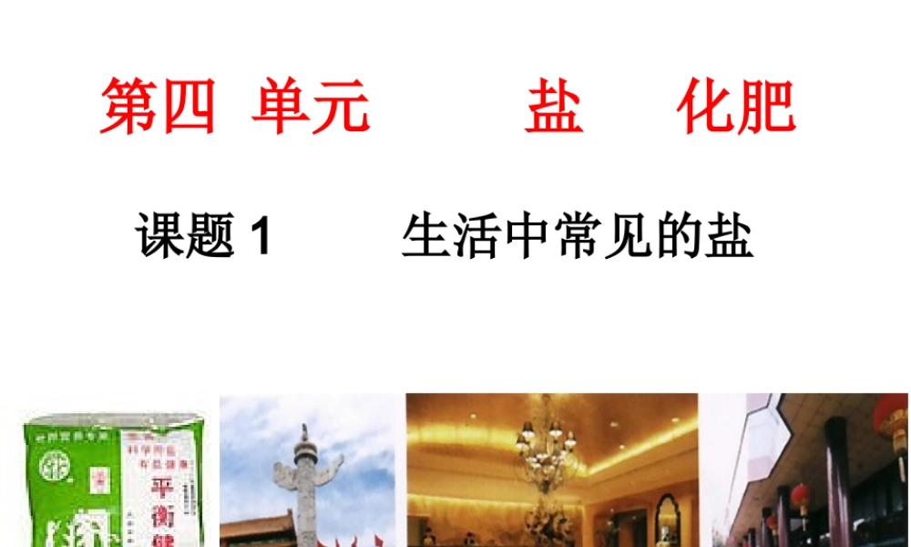 课题1：生活中常见的盐new