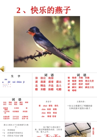 快乐的燕子课件