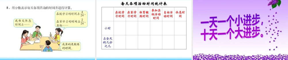 人教版五年级数学下册第五单元_同分母分数的连加、连减