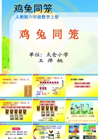 《鸡兔同笼》课件(人教新课标六年级数学上册课件)2