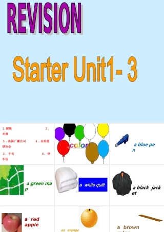 七年级上STARTER_UNIT1-3Revision