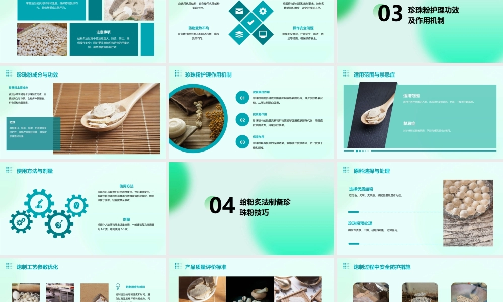 中药炮制技术之蛤粉炙法—珍珠粉护理课件