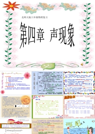北师大版八年级物理第四章声现象复习课件