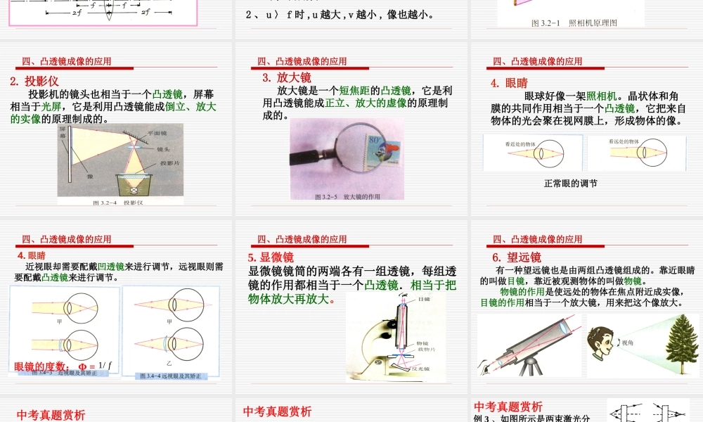 2012届中考物理备考复习课件：第三章_透镜及其应用
