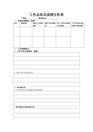 小学成绩分析表 (5)