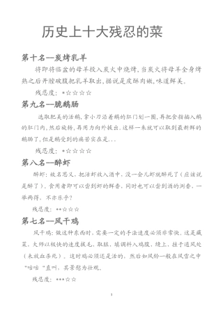 历史上十大残忍的菜文档(2)