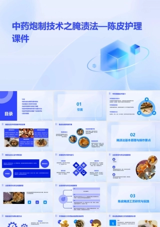 中药炮制技术之腌渍法—陈皮护理课件