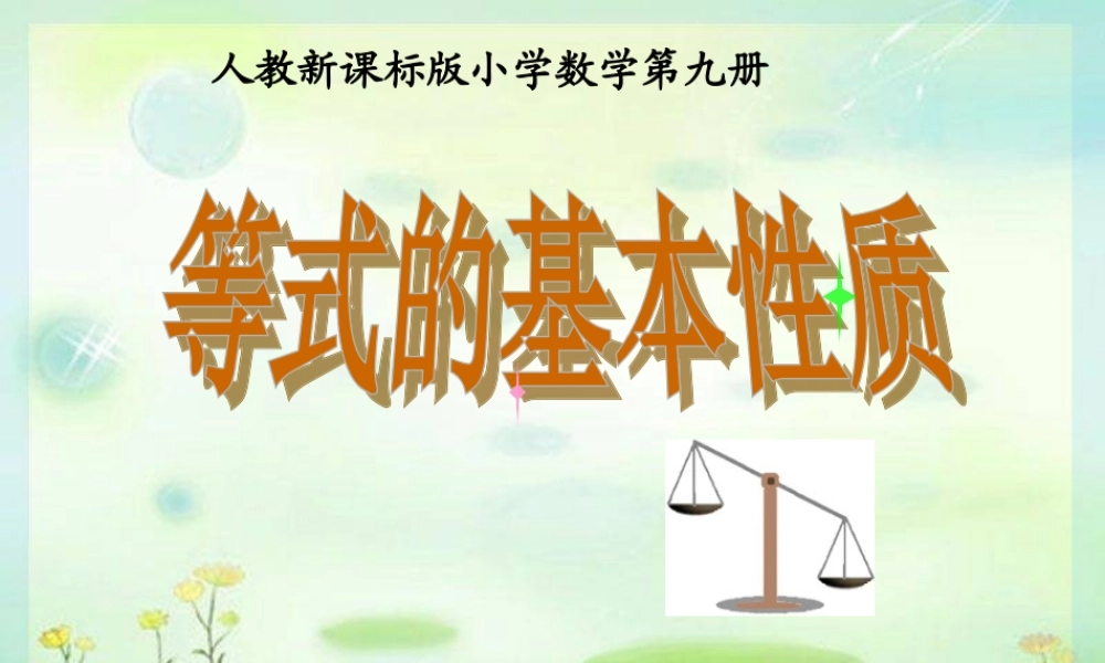 (五上)等式的性质_