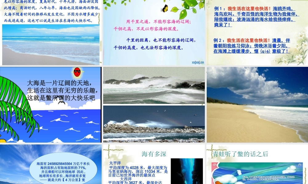 北师大版小学四年级语文《井底之蛙》课件