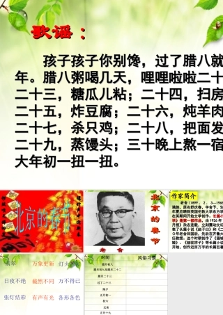 六年级上册《北京的春节》课件 (2)