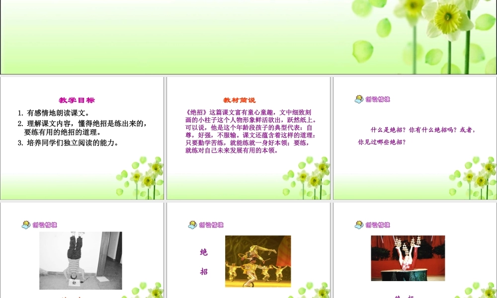 《绝招》教学课件1