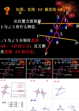 同位角内错角同旁内角 