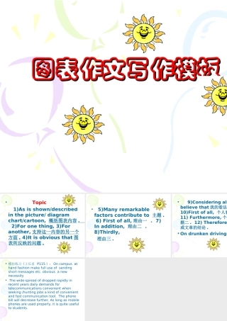 图表作文写作模板