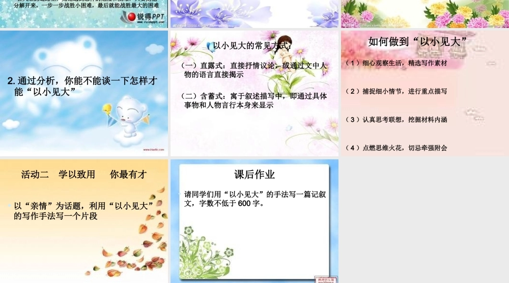 “以小见大”作文技法指导