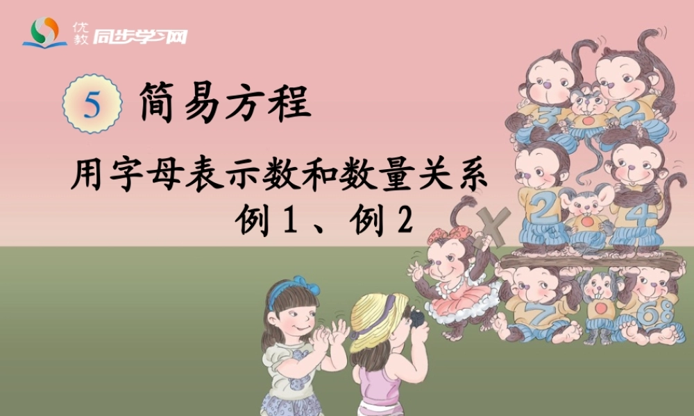 《用字母表示数和数量关系（例1、例2）》教学课件