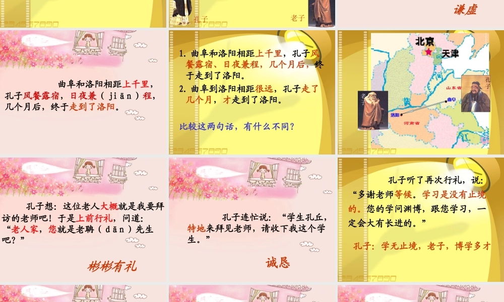 《孔子拜师》PPT