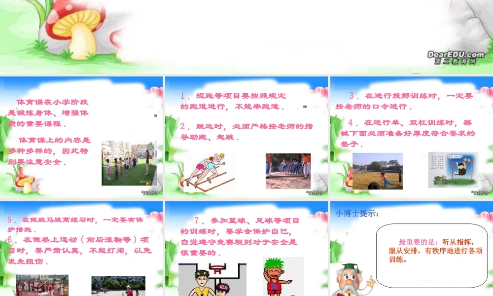 体育课应注意哪些安全事项