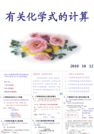 有关化学式的计算 (2)