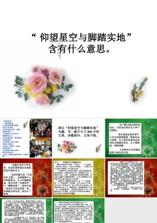 仰望星空与脚踏实地