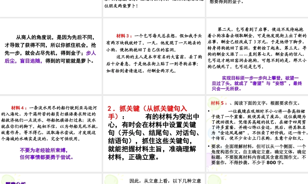 材料作文_审题立意