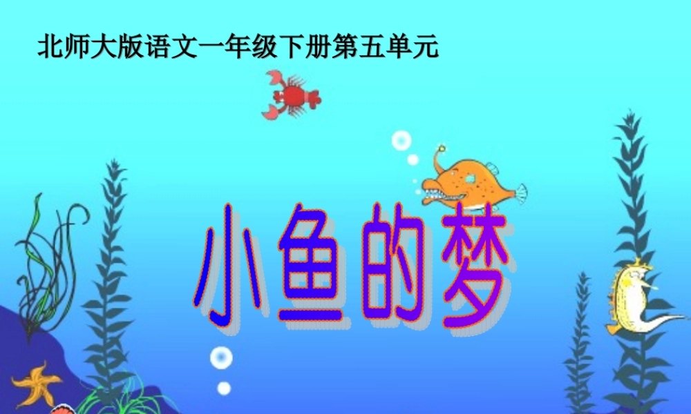 小鱼的梦课件1