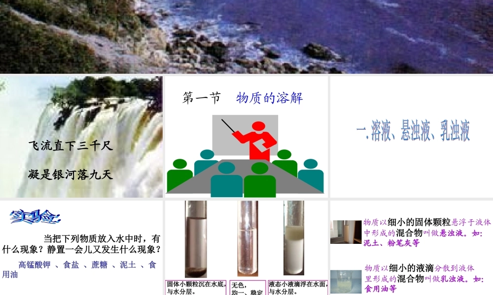 物质的溶解课件