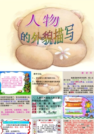 人物外貌描写PPT