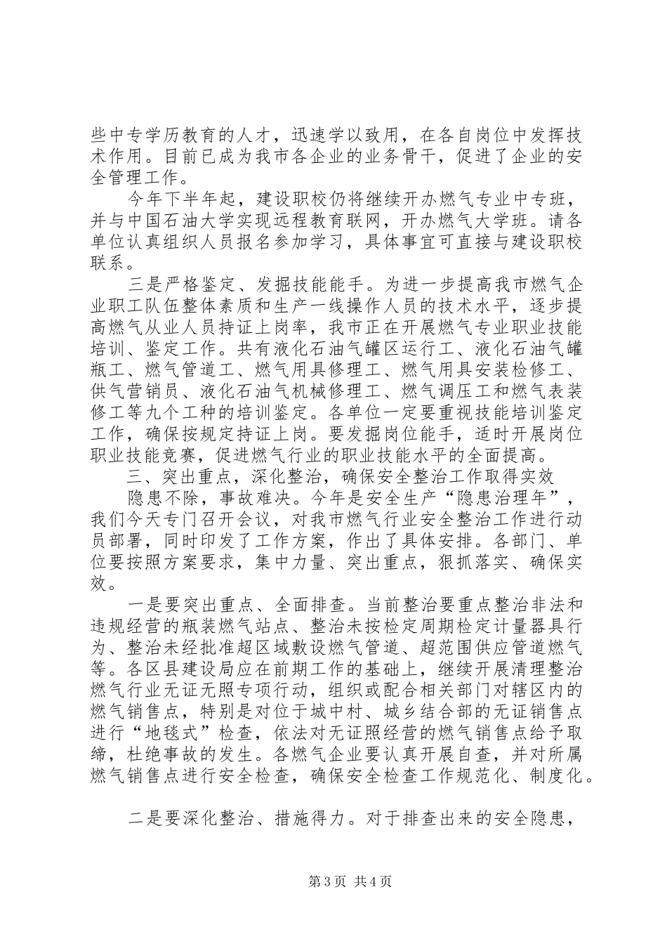 在全市燃气行业安全整治动员会上的讲话_第3页