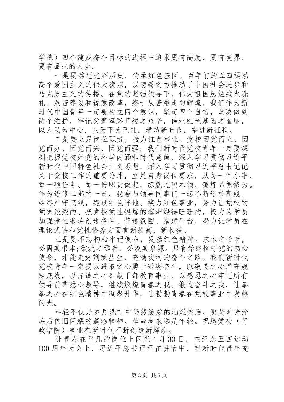 青年代表在会上的发言材料三篇_第3页