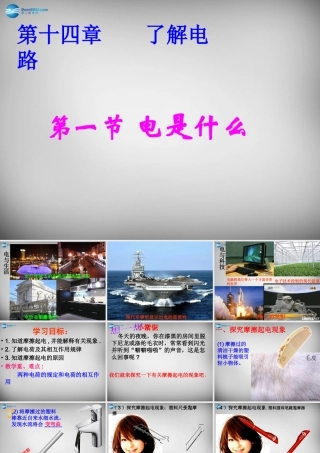 九年级物理全册 141 电是什么课件2 (新版)沪科版 课件