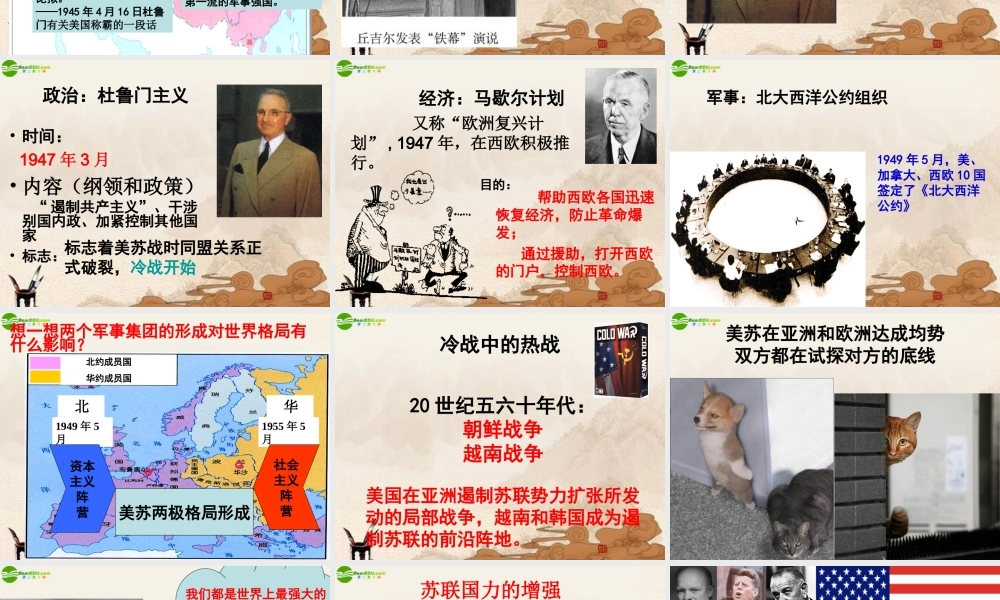 九年级历史下册 第七单元(冷战中的对峙)课件 人教新课标版 课件